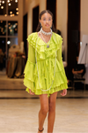 "Camille" Parisian Chartreuse Mini Dress
