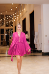 "Rianne" Parisian Magenta Wrap Dress