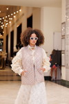 "Maline" Parisian Jeweled Puffer Vest