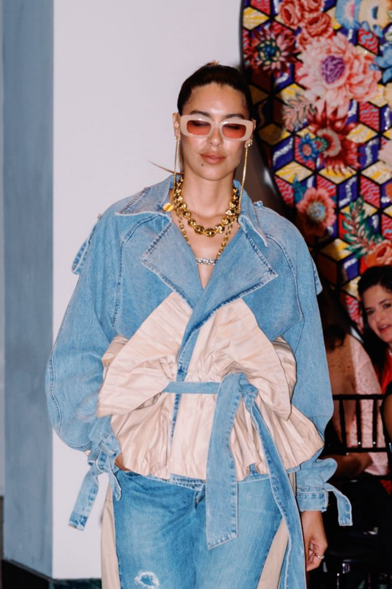 "Marissa" Denim and Trench Jacket