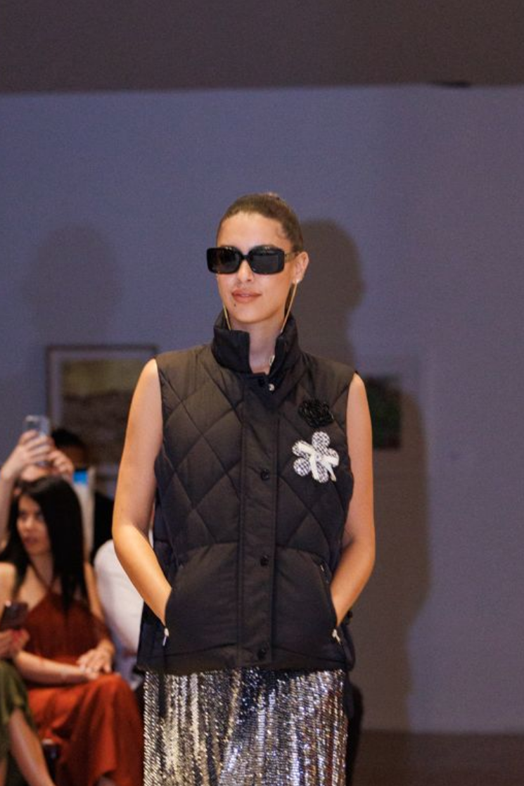 "Samira" Parisian Black Puffer