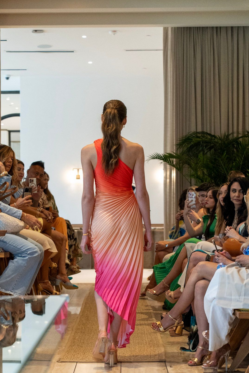 "Raissa" Orange/Pink Ombre Dress