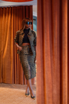 "Katia" Parisian Leopard Skirt Set