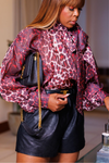 "Maliah" Parisian Red Leopard Blouse