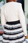 "Mariah" Black And White Riffle Skirt