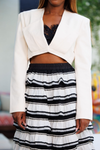 "Mariah" Black And White Riffle Skirt