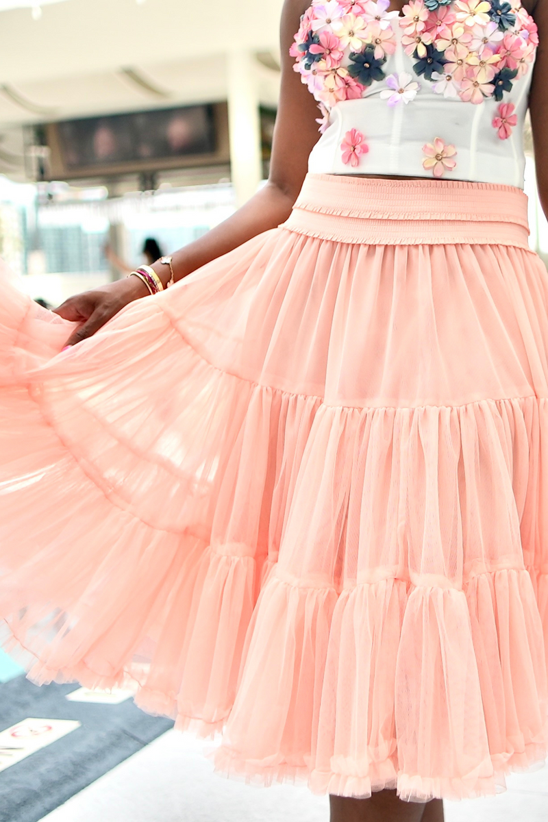 "Celina" Pink Tulle Skirt