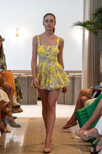 "Ella" Yellow Print Bubble Dress