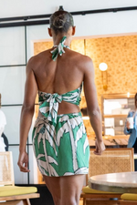 "Joya" Palm Tree Print Dress