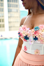 "Tamara" Floral Bustier