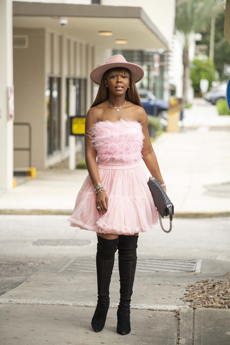 "Sandrine" Parisian Pink Tulle Skirt