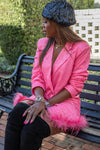 "Paris" Pink Sequins Jacket Dress